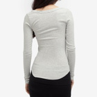 Joah Brown Women's Henley Long Sleeve Top in Pearl