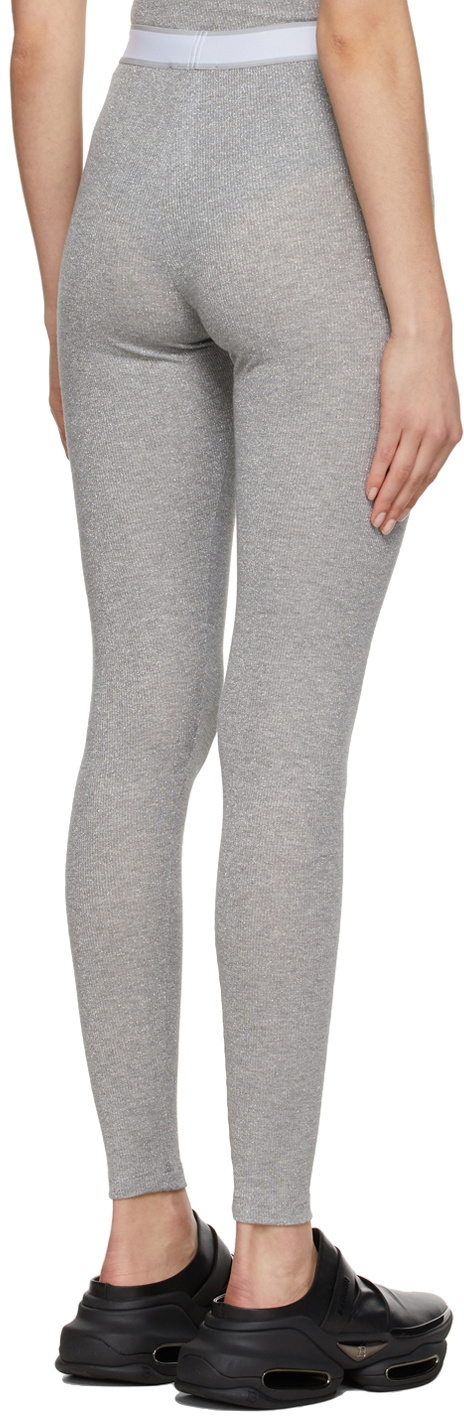 Balmain grey logo waistband leggings