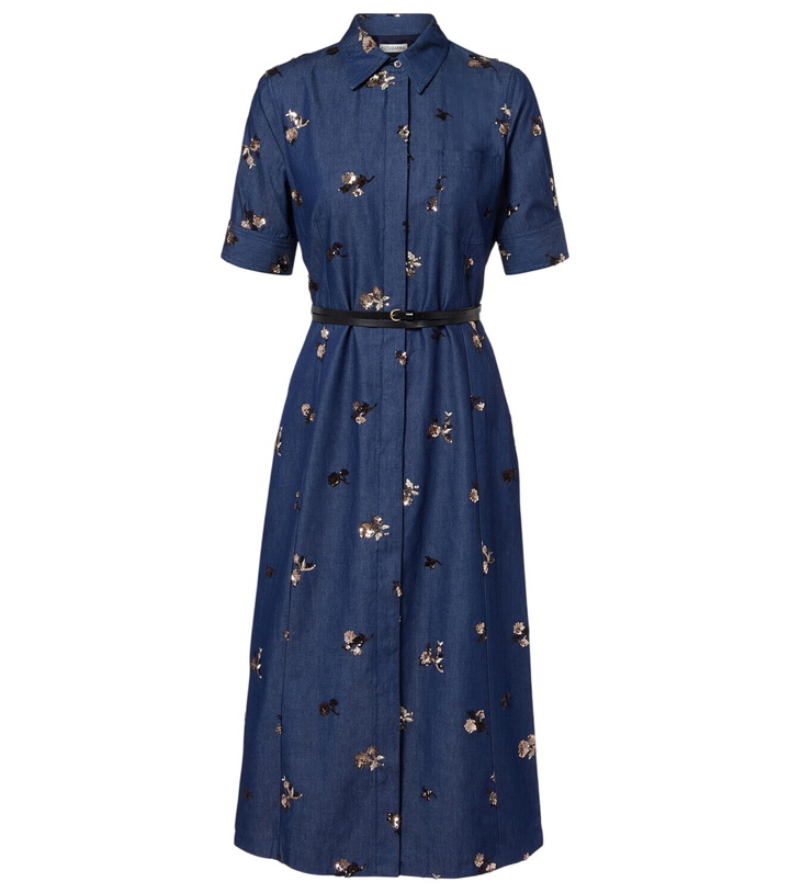 Photo: Altuzarra Kieran embellished denim shirt dress