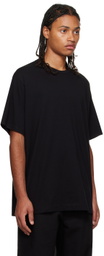 Y's For Men Black Printed T-Shirt