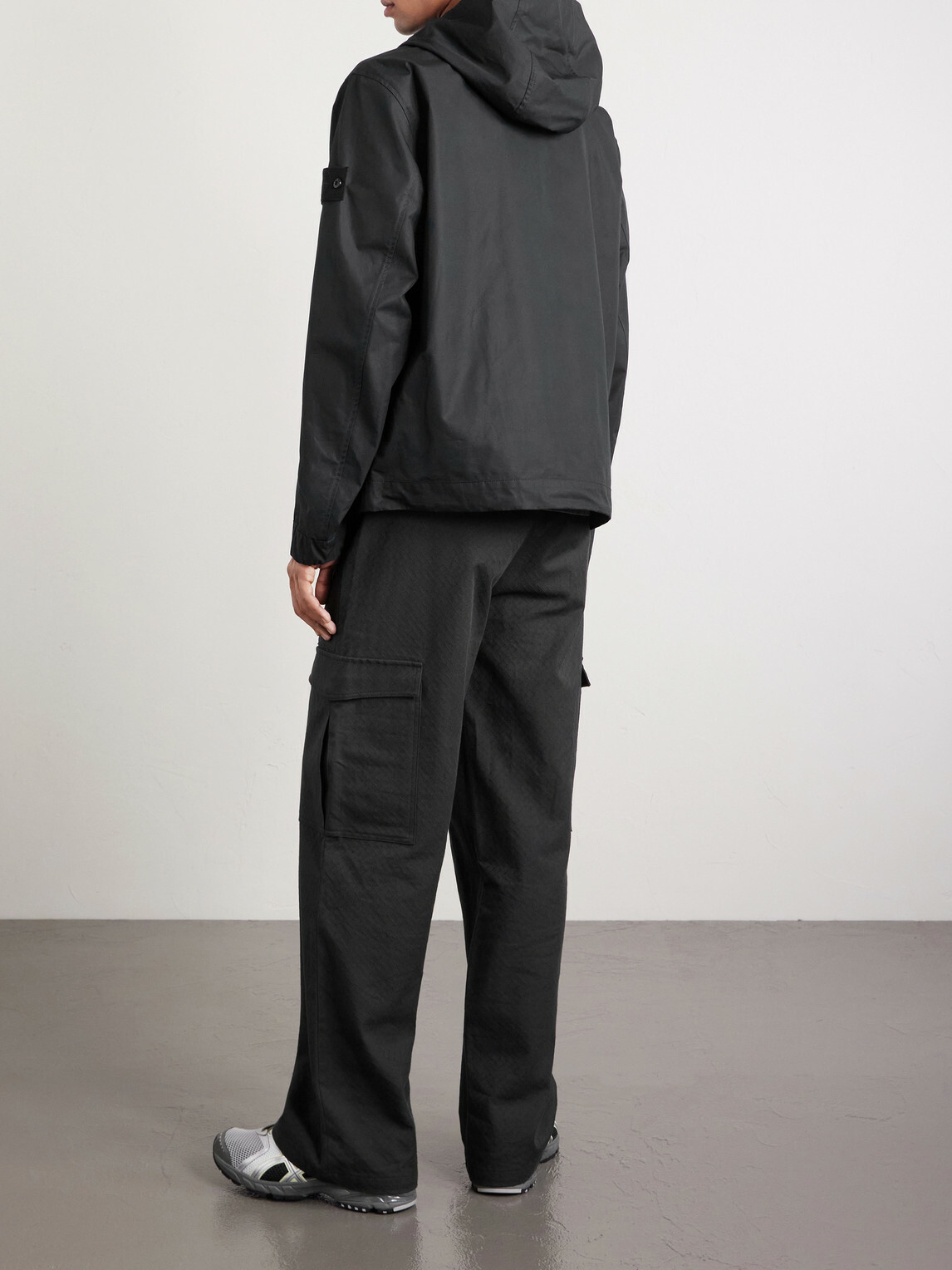 Stone Island - STONE ISLAND GHOST Cotton Hooded Parka - Black