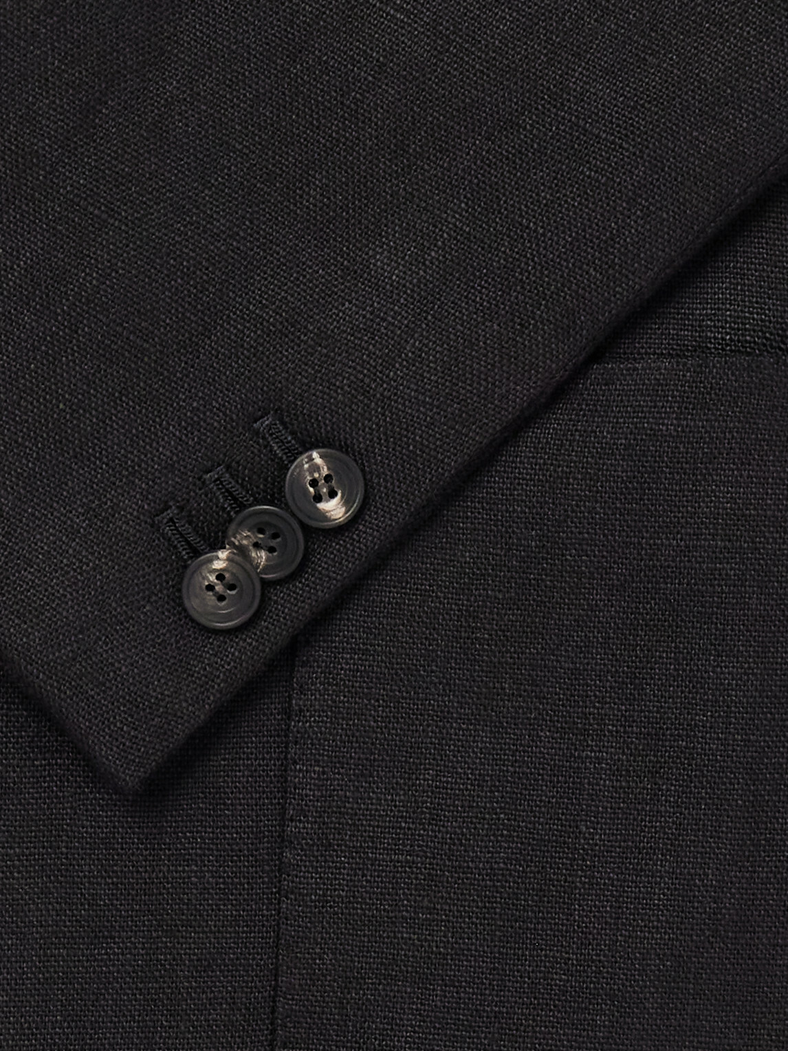 J. Mueser - Waverly Double-Breasted Linen Blazer - Black