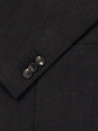 J. Mueser - Waverly Double-Breasted Linen Blazer - Black