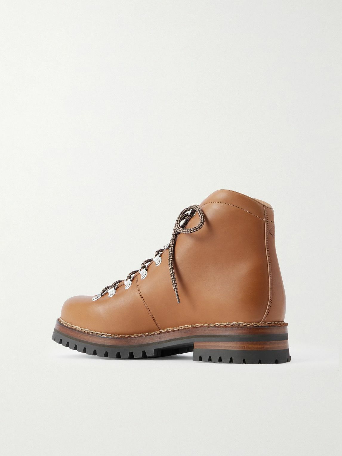 Loro Piana - Oiled Leather Lace-Up Boots - Brown