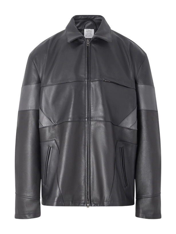 Photo: VETEMENTS - Cut-Up Oversized Patchwork Leather Jacket - Black