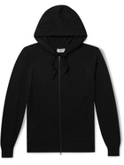 JOHN SMEDLEY - Reservoir Merino Wool Zip-Up Hoodie - Black