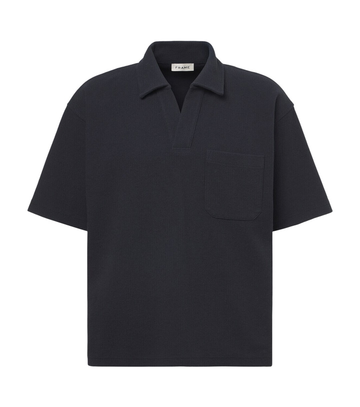 Photo: Frame Textured cotton-blend polo shirt