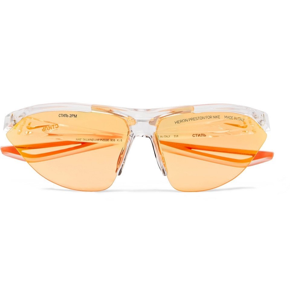 Photo: Heron Preston - Nike Tailwind Polycarbonate Sunglasses with Interchangeable Lenses - Men - Clear