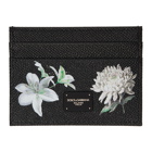 Dolce and Gabbana Black Flower Logo Card Holder