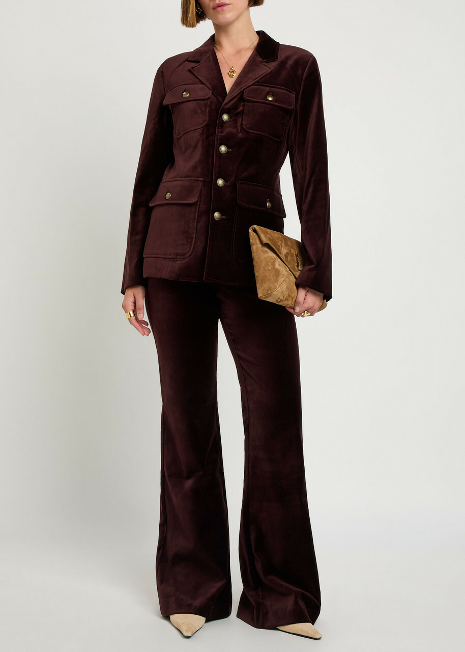 Paige Reign Velvet Jacket Aubergine