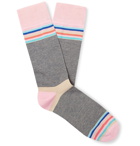 Richard James - Striped Cotton-Blend Socks - Pink