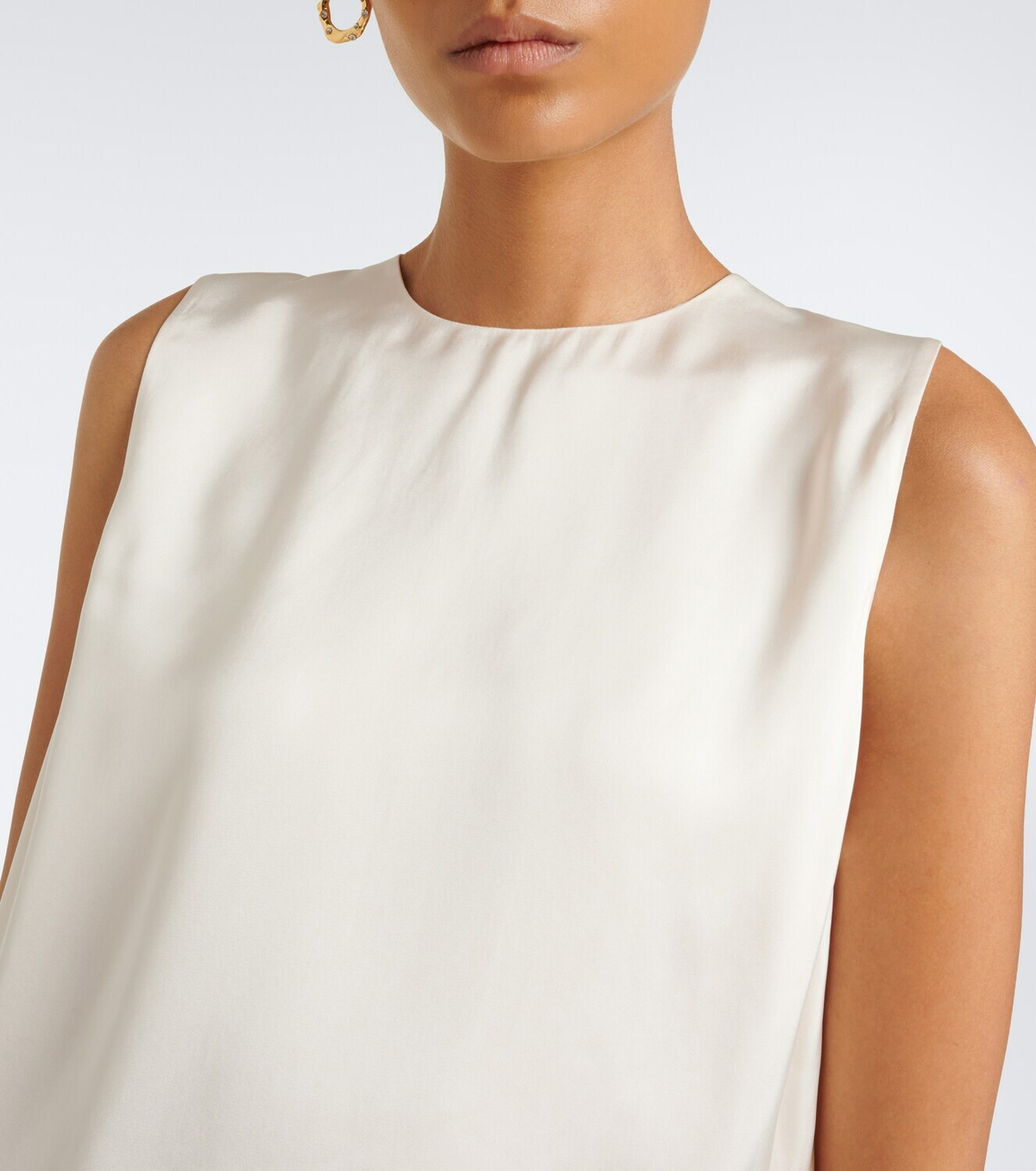 Vince Lace-trimmed satin top