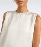 Vince Lace-trimmed satin top
