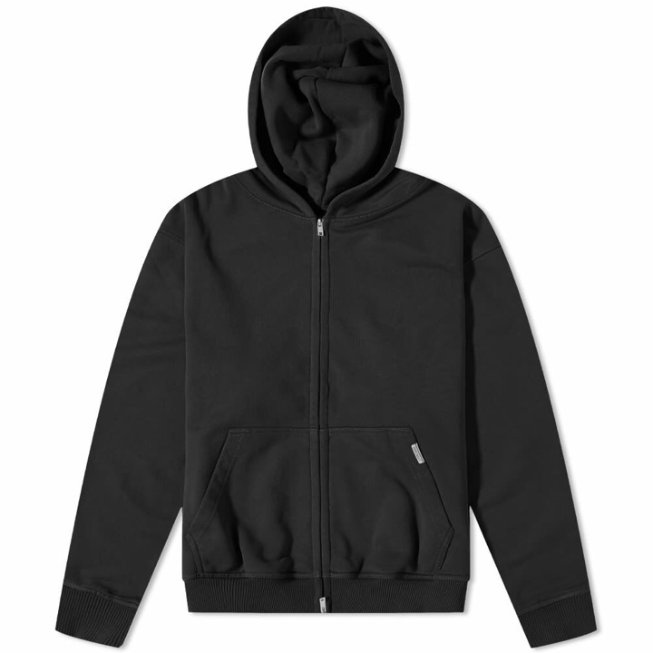 Photo: Represent Men's Blank Zip Hoody in Off Black