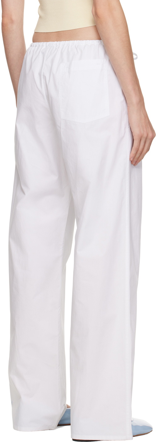Matteau White Drawstring Trousers