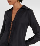 Victoria Beckham Tie-front silk blouse