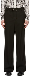 Balmain Black Virgin Wool Twill Trousers