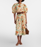 Ulla Johnson Theodora floral cotton midi skirt