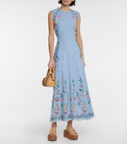 Chloé Broderie anglaise chambray maxi dress