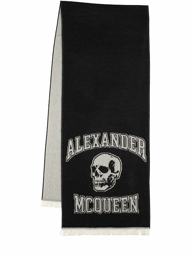 Photo: ALEXANDER MCQUEEN - Varsity Logo Wool Scarf