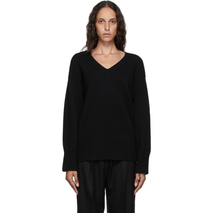 Arch The Black Cashmere and Wool V-Neck Sweater Arch The