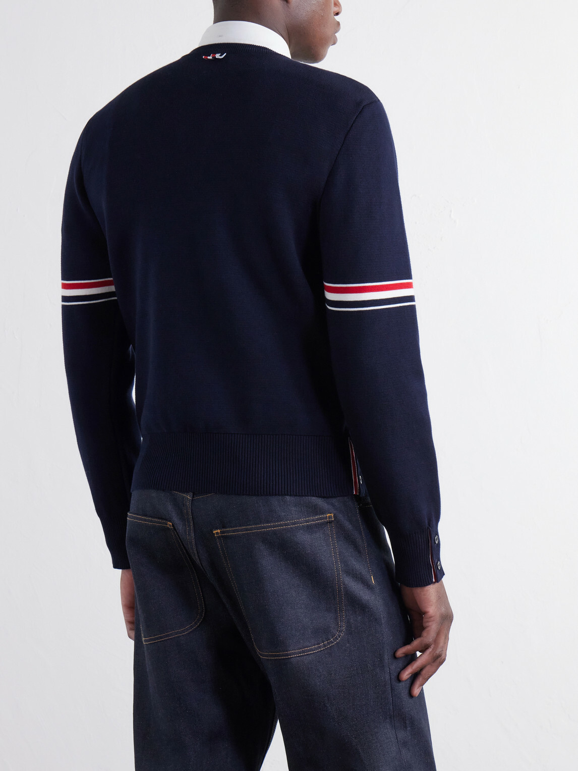 Thom Browne - Striped Cotton Sweater - Blue