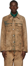 Dries Van Noten Beige Denim Dyed Jacket