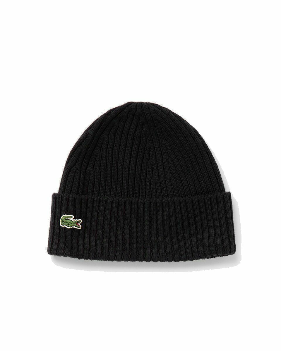 Photo: Lacoste Knitted Cap Black - Mens - Beanies
