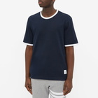 Thom Browne Men's Ringer T-Shirt in Navy