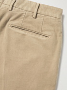 Incotex - Slim-Fit Stretch-Cotton Moleskin Trousers - Neutrals