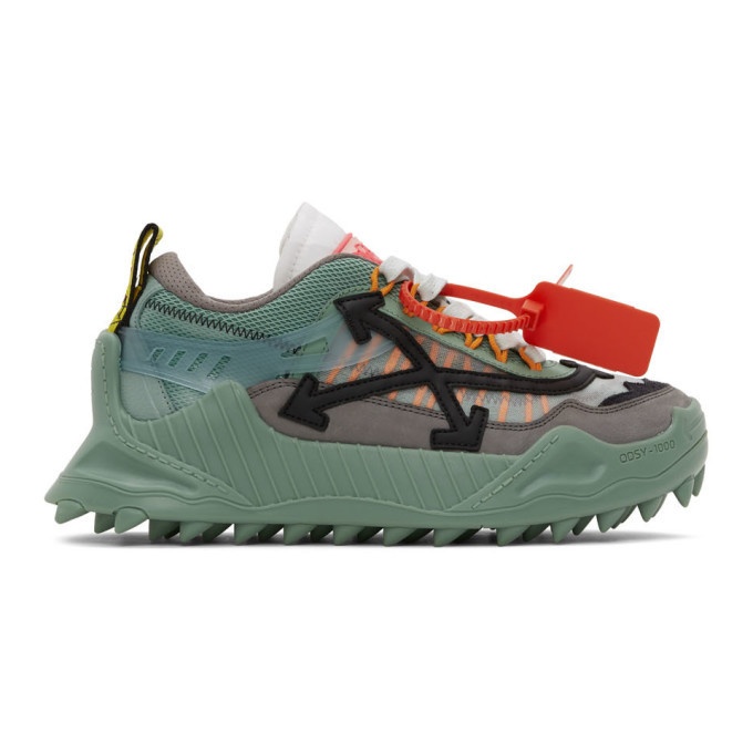 Photo: Off-White Green ODSY-1000 Sneakers
