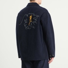 Drôle de Monsieur Men's Drole De Monsieur Pinstriped Jacket in Dark Navy