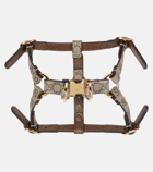 Gucci - GG Supreme XS faux leather dog harness