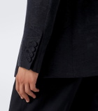 Valentino Floral jacquard linen and silk blazer