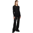 Rick Owens Black Tower Dietrich Drawstring Trousers
