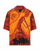 Givenchy Mens Shirt in Tomato red