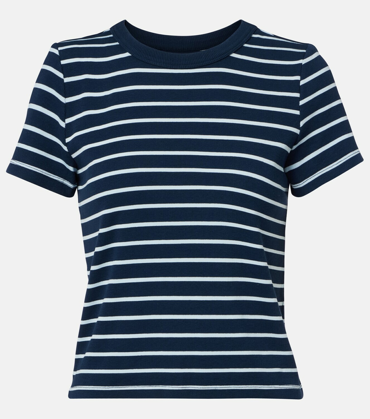 Velvet Brenda striped cotton-blend T-shirt