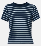 Velvet Brenda striped cotton-blend T-shirt