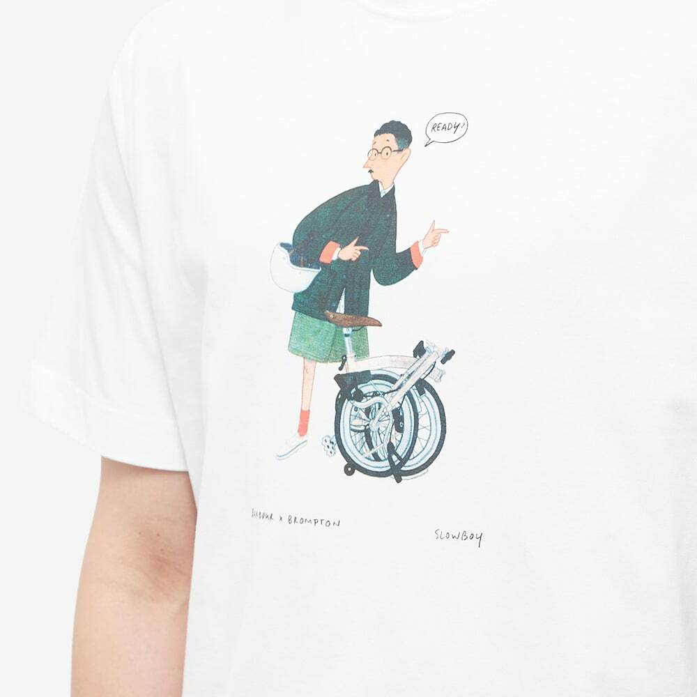 Barbour x Brompton Slowboy Ready T-Shirt in White Barbour