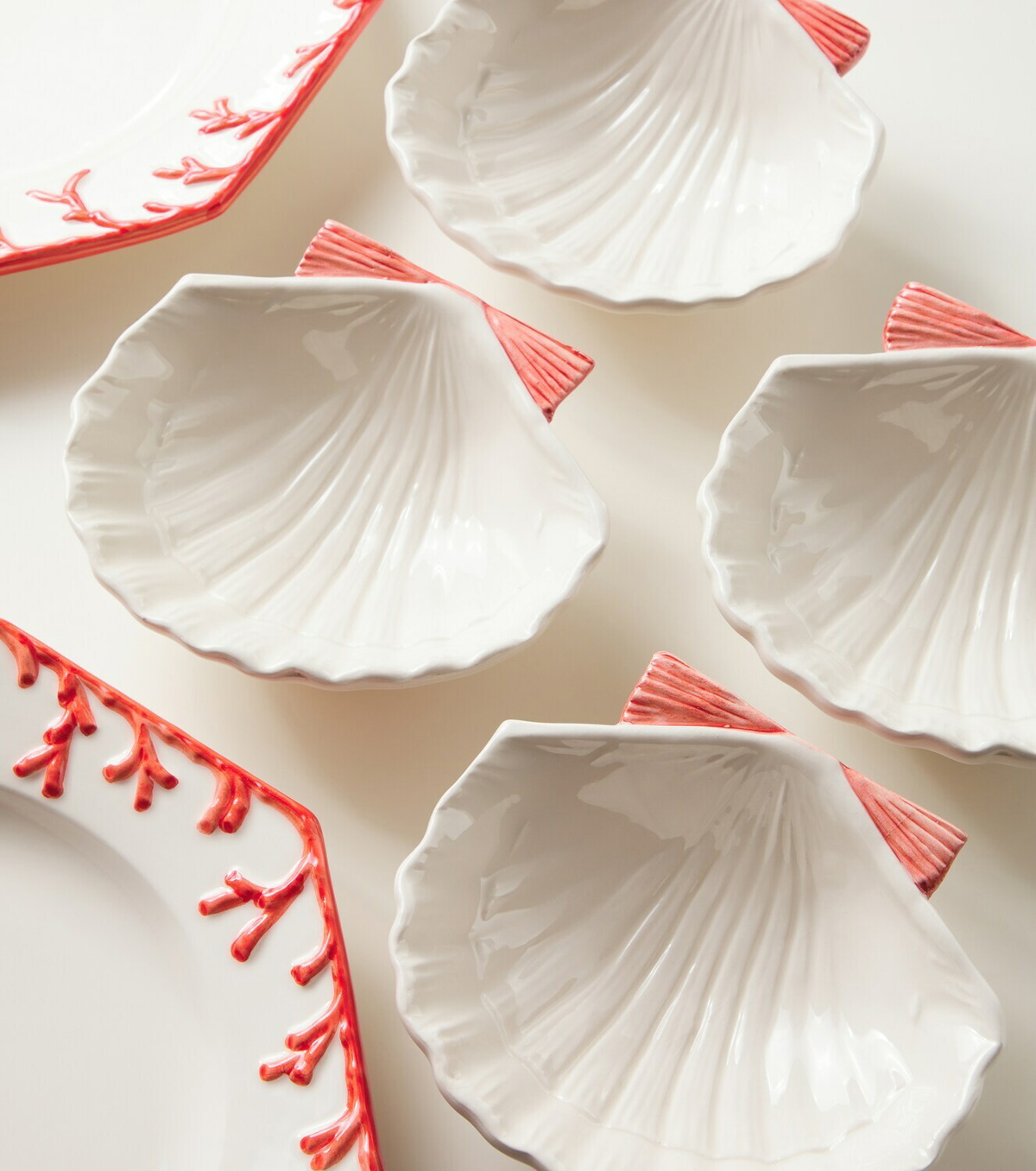 Les-Ottomans Set of 4 ceramic starter plates