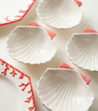 Les-Ottomans Set of 4 ceramic starter plates