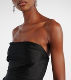 Marmar Halim Draped off-shoulder corset gown