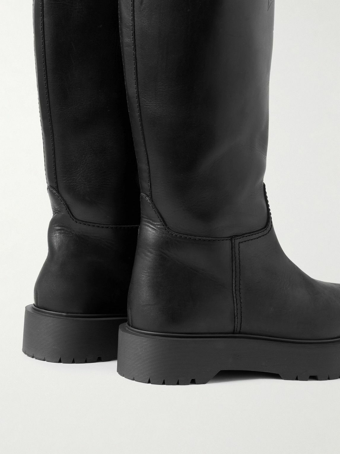 Enfants Riches Déprimés - Logo-Embossed Leather Boots - Black