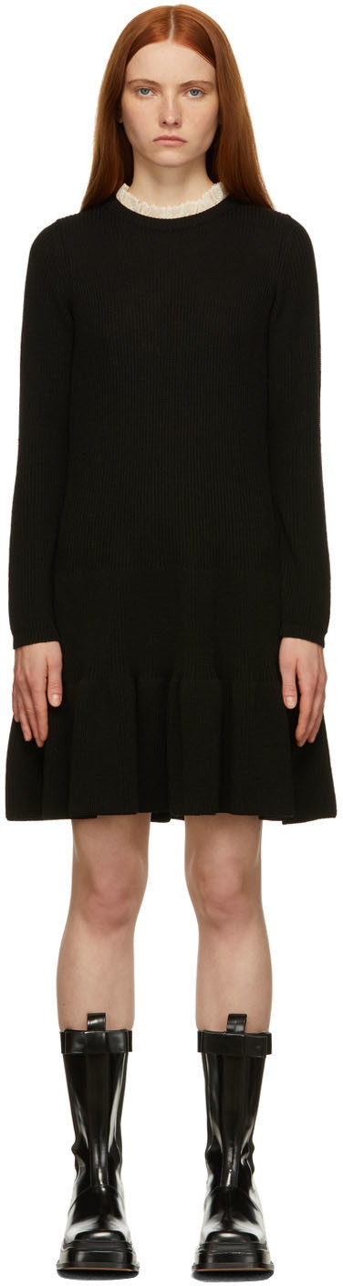 REDValentino Wool Knit Dress With Bows - Short Dress for Women