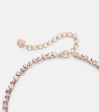 Shay Jewelry Tennis 18kt rose gold necklace with sapphires and diamond