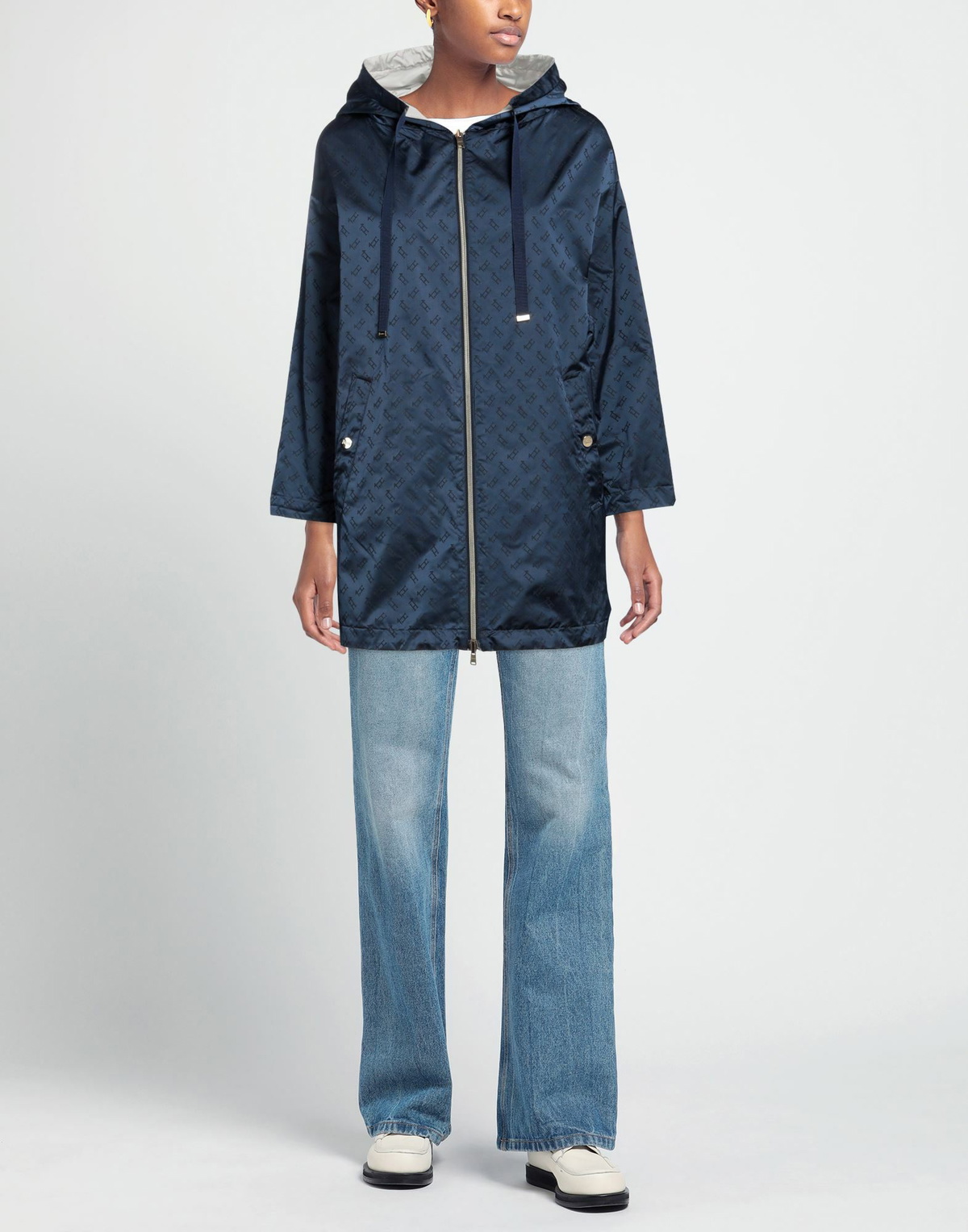 Herno Womens Overcoat & Trench Coat Midnight in Blue