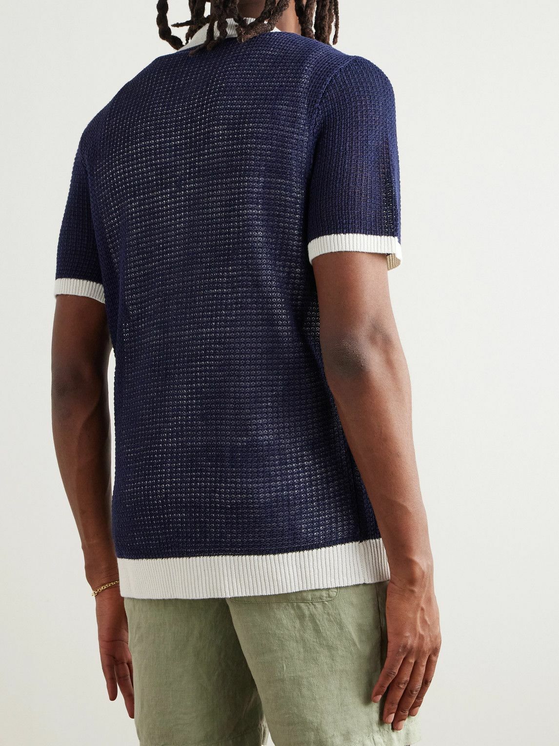 Onia - Two-Tone Linen Shirt - Blue