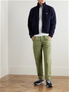 Folk - Assembly Straight-Leg Pleated Cotton-Twill Trousers - Green