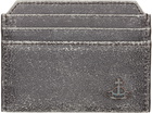 Vivienne Westwood Gray Distressed Leather Slim Card Holder