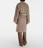 Loro Piana Maria alpaca and wool wrap coat